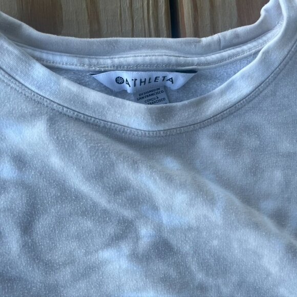 Athleta Chakra Floral Bluff Grey Balance Printed Pullover Sweatshirt S Active - Picture 7 of 9